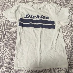 Dickies White and Navy Short Sleeve Tee